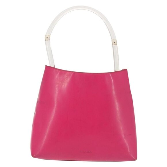 PRADA Shoulder Bag Leather Pink Clear Auth - Picture 3 of 15